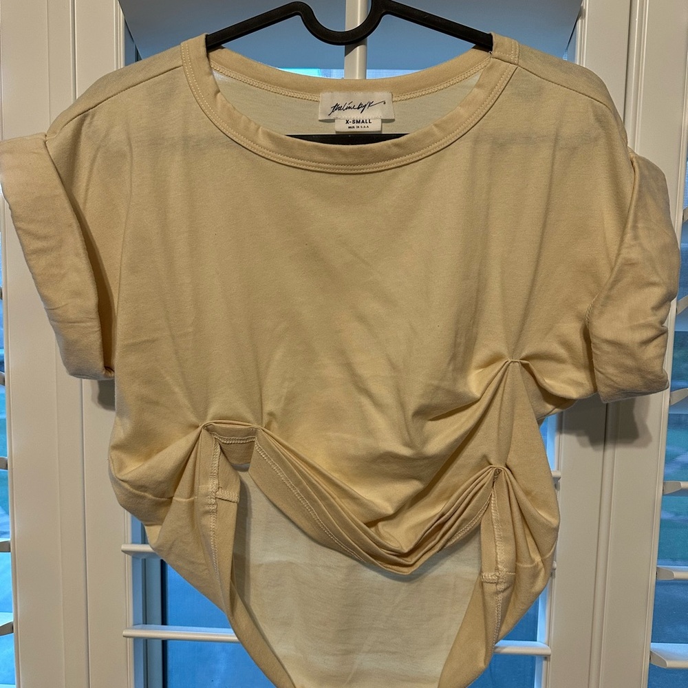 The Line by K Cream Short Sleeve Top